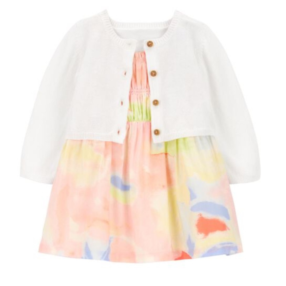 Carters Baby 2-Piece Smocked Dress &
Cardigan Set